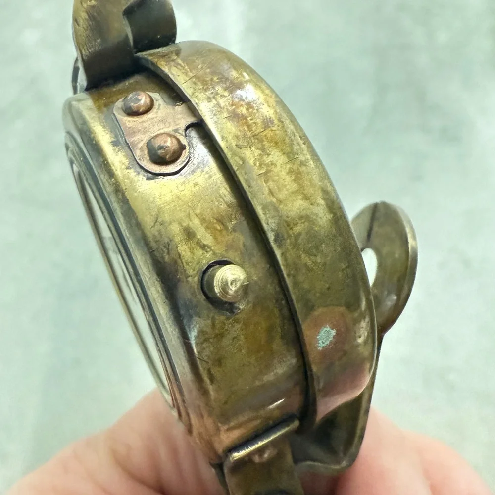 Authentic Vintage Brass Pocket Compass 4” x 2” x 1/2” - Picture 8 of 12
